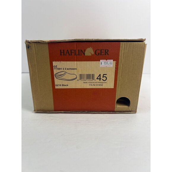 Haflinger Grizzly Black Slip-Onwith Patterned Trim Men’s size 45 (10.5-11) - Picture 4 of 4
